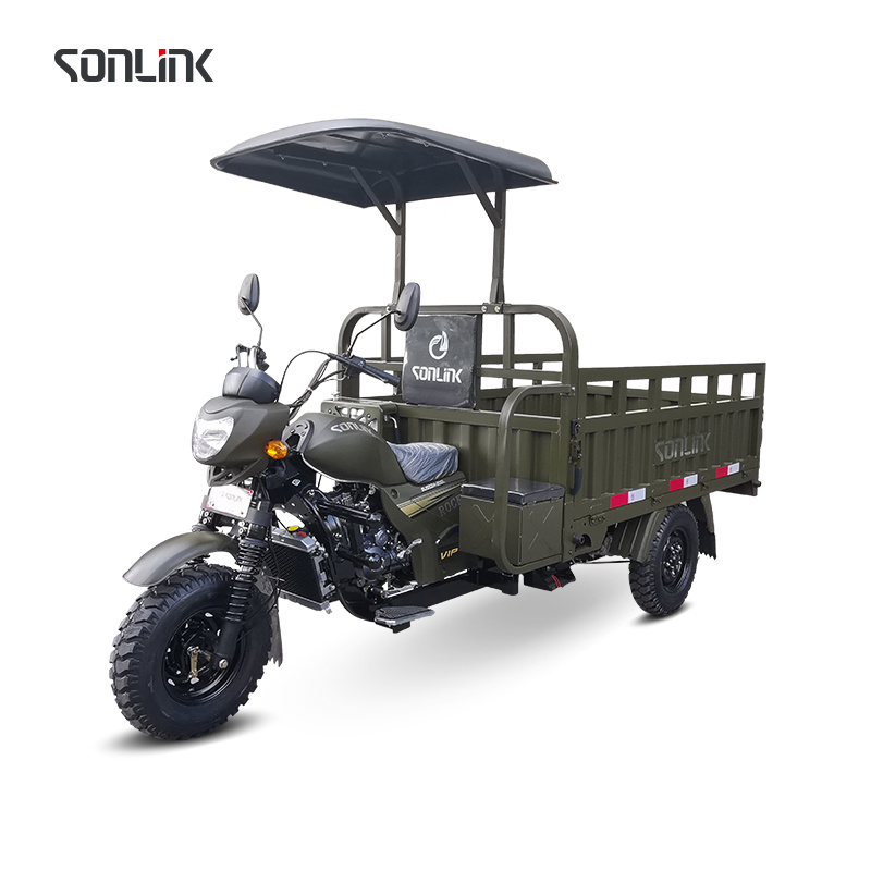 Tricycle 200cc 3 Wheel Motorcycle Gasoline Motorized Cargo Tricycles