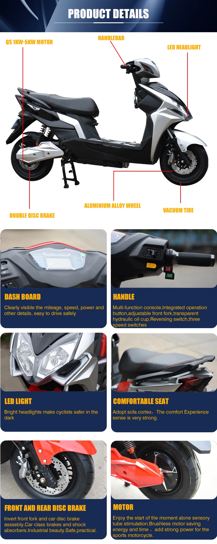 Factory EEC/Coc Electric Mobility Bike Scooter Folding Motor Electric Scooter