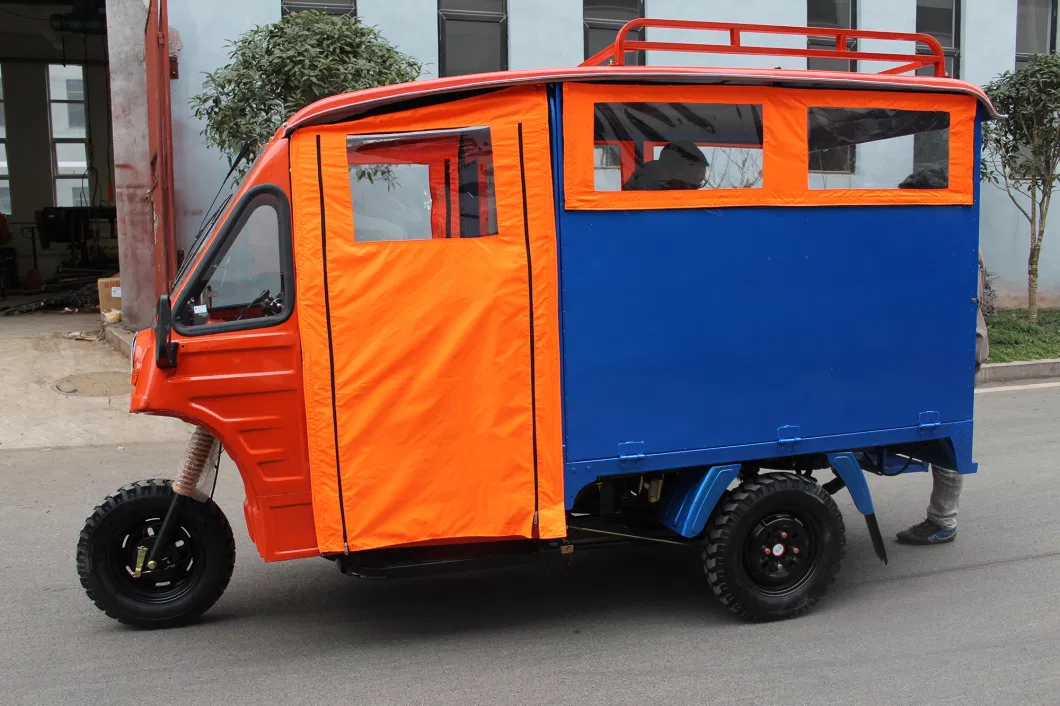 China Three Wheel Vehicle Taxi Tricycle Motorcycle 3 Wheel Car Electric Rickshaw Three Wheel Motorcycle for Libya