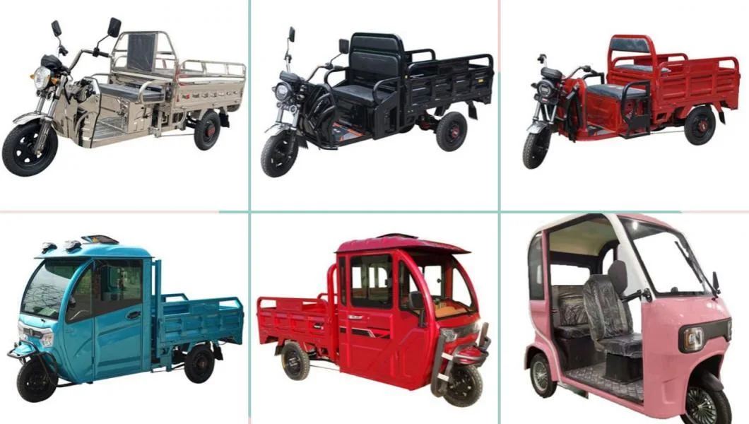 Hot Sale New Type Motorized Auto Rickshaw Three Wheel Electric Tricycles for Cargo