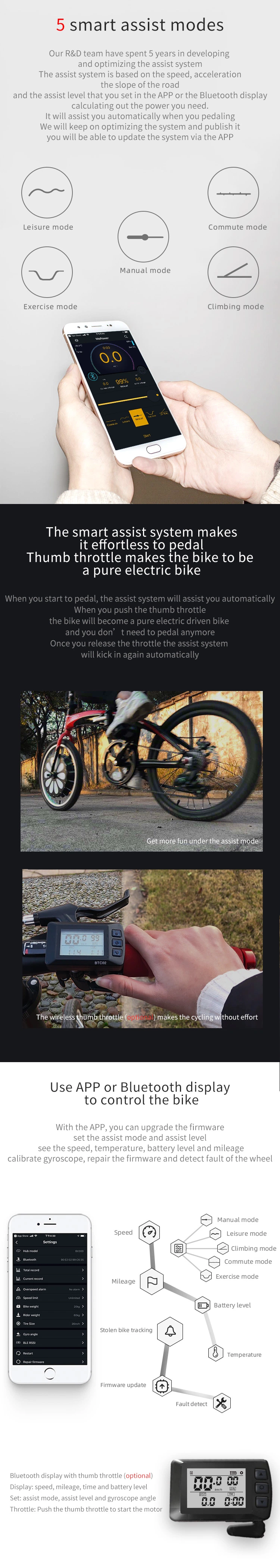 Lvbu Wheel Bx20d 16-29 Wheel Inch Conversion Motor Electric Bicycle Bike Kit with Lithium Battery