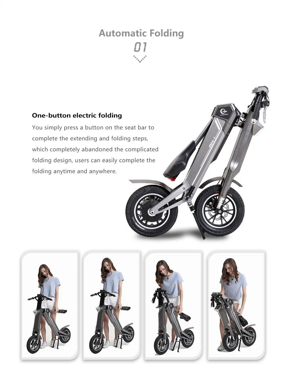 48V 350W Smart Remote Auto-Folding Ebike Bicycle Portable Waterproof Bike Mobility Electric Scooter Electric Bike
