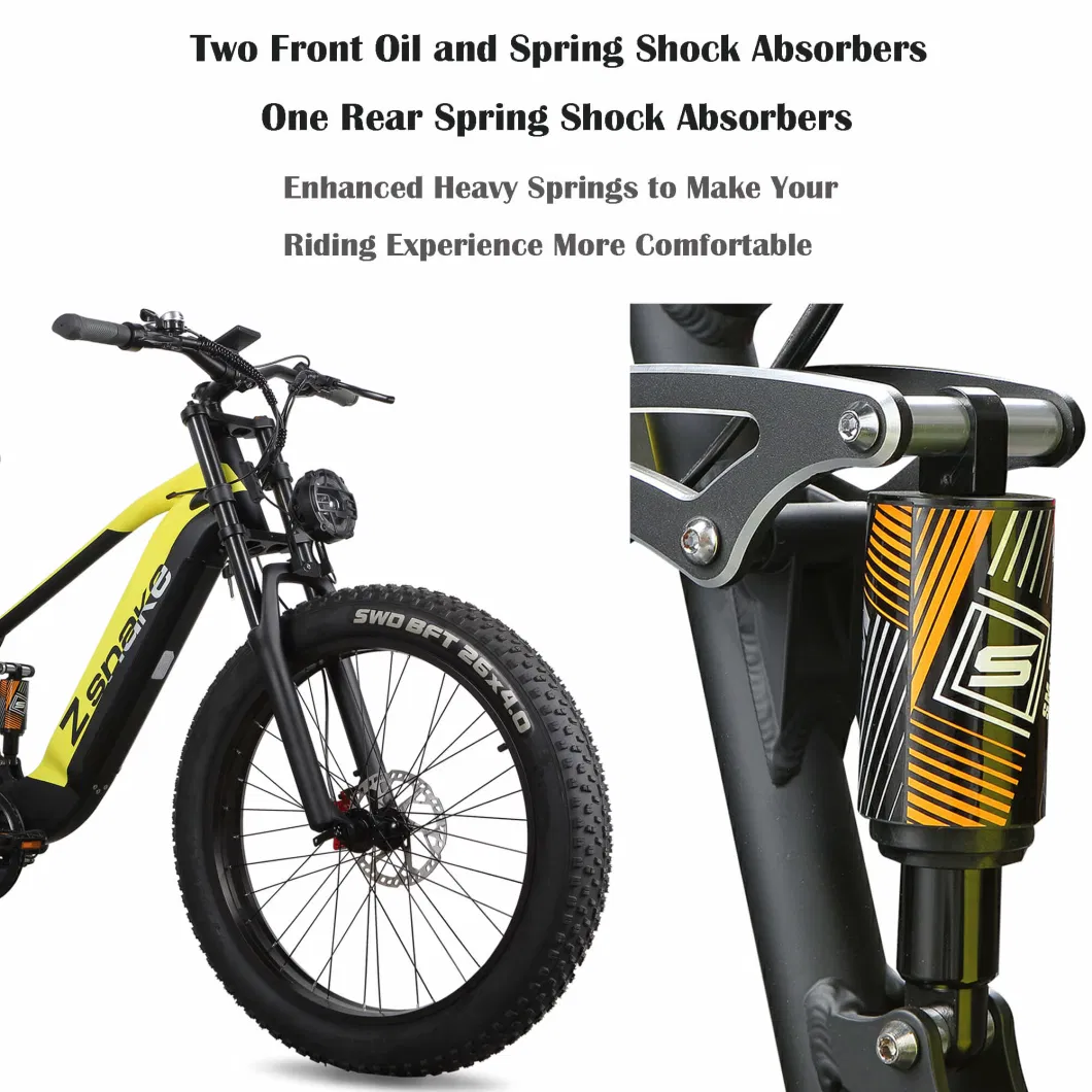 26 Inch Fat off Road Tire Electric Bike 48V 750W Adult Electric Bicycle Factory