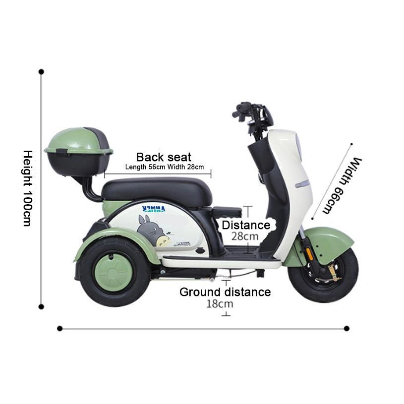 Tricycles Electric Wheel Passenger Closed Truck Bike in with Gas Motor Heave Duty Brazilian 1500W Motorized Pickup for Tricycle