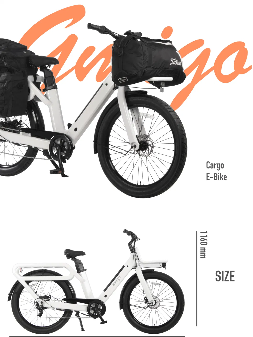 48V 27ah Electric Bike 500W Big Power Electric Bicycle Delivery Two Batteries Fat Tire Cargo Bike