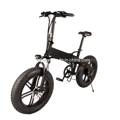 2021 de 20 pulgadas de alta calidad 350W Mens grasa plegable Ebike neumáticos Beach Cruiser nieve Bicicleta eléctrica
