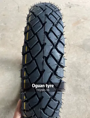 16 Cmayorista Alta calidad, tres ruedas de triciclo eléctrico neumático con caucho Nylon Scooter bicicleta Offroad pasajero para motocicleta Tubeless neumáticos neumático For110/90-16