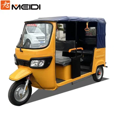 Fábrica de meidi 2023 Bajaj 100km Tuk Tuk de largo alcance India Modelo de pasajeros Tricycle motocicleta 3 movilidad de ruedas Auto Rickshaw para Venta
