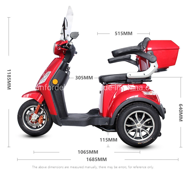 Handicapped Motorized Tricycles for Adults 3 Wheel 1000W Three Electric Scooter 500W