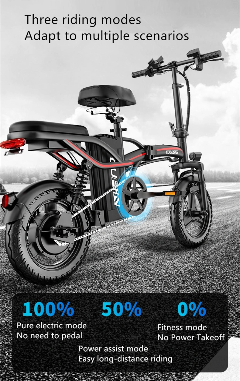 14 Inch Long Range Foldable Electrical Bike for Adult with Li-ion Battery