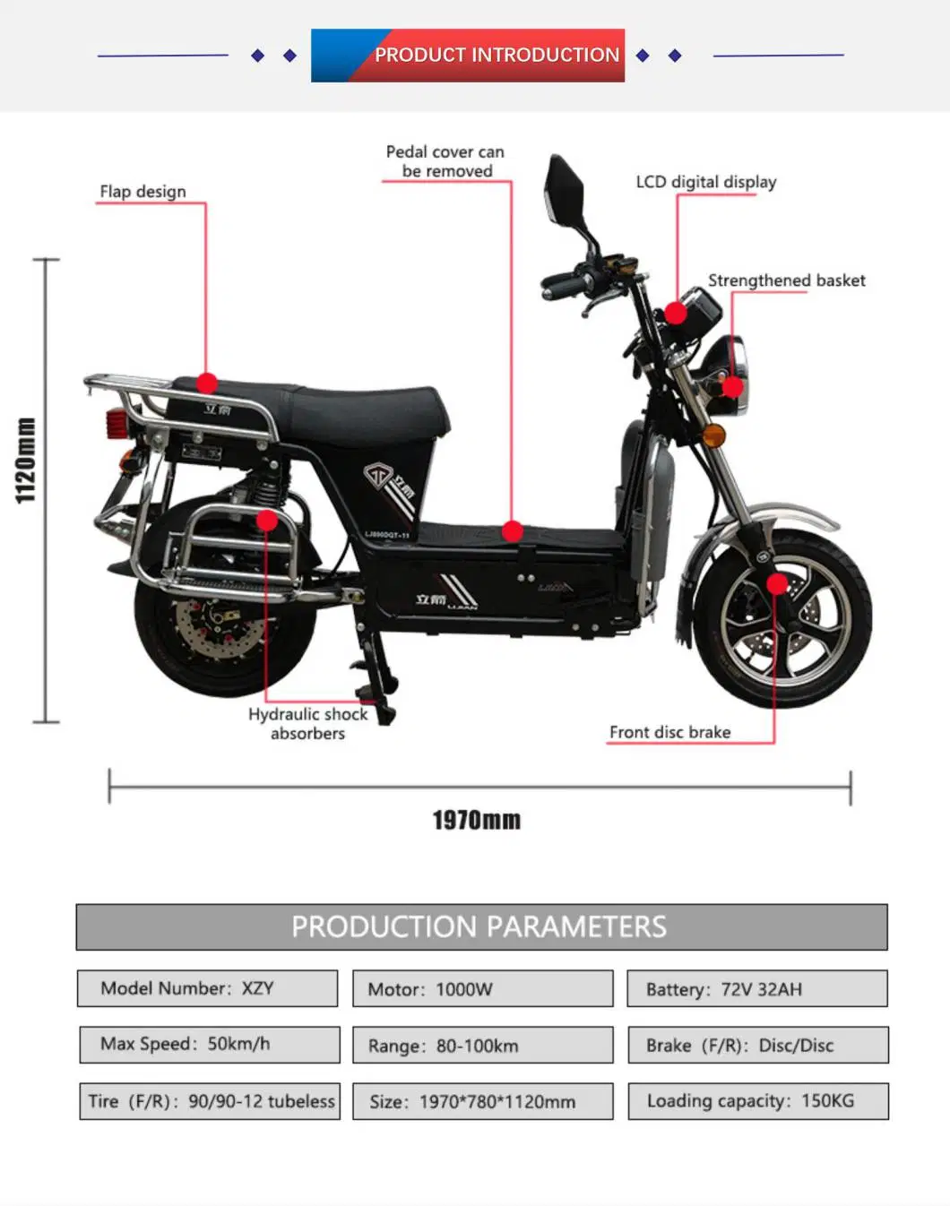 New Products 72V Batteries Electric Bike Electric Motorcycle