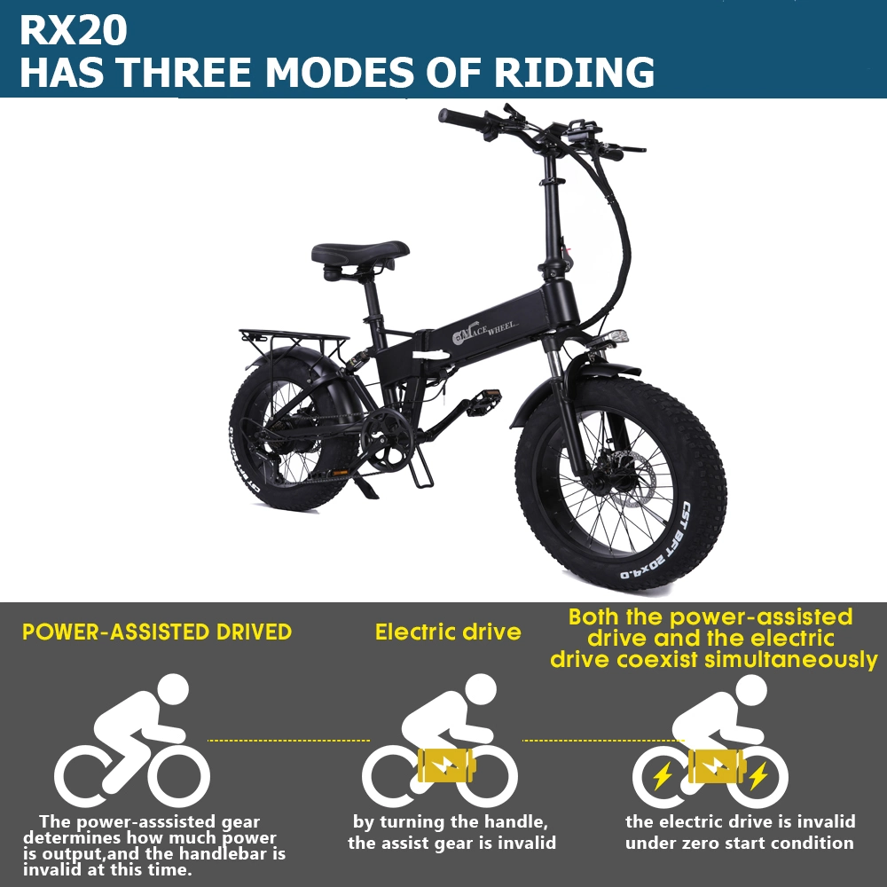 Rx20 Foldable 20inch Fat Tyres Electric Bike Adult