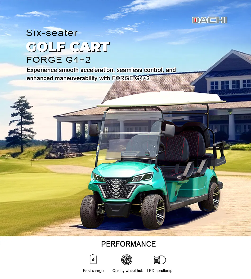 Wholesale Market Lithium Battery Golf Car Electric Golf Cart Golf Buggy Forge G4+2