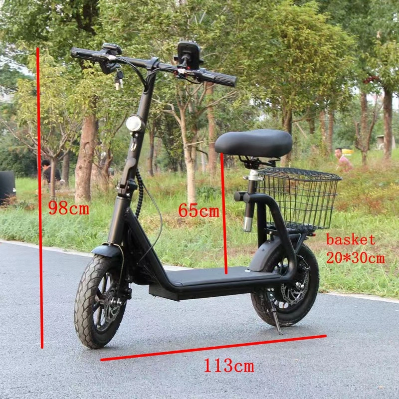 Mini Scooter Electric Bike 350W 500W Rear Hub Motor Wheel 12inch Portable Ebike Escooter Electric Portable Bike for Women