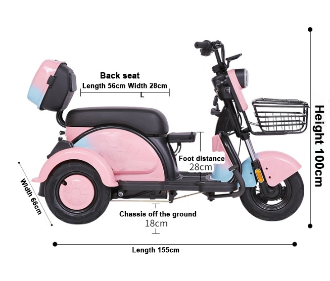 Tricycles Electric Cargo 3 Wheel Motorized Gas with 6 Sitting Capacity Moto Roues 160cc Fat Tire Passenger Closed 72V Tricycle