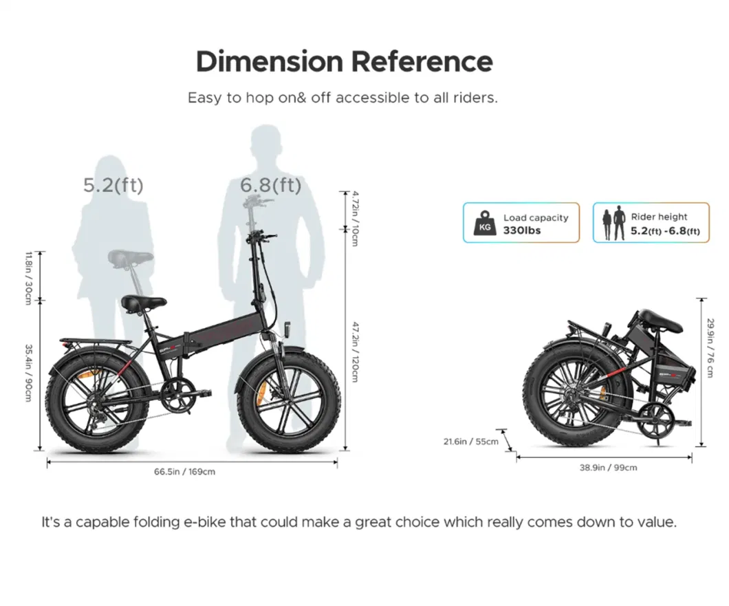 48V13A 42km/H Electric Bicycle 20inch Fat Tire 750W Mountain Electric Bike