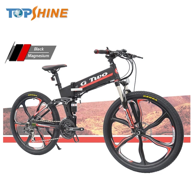 Removable 48V Battery Mountain Foldable Electrical Bike with Compass Temperature Detection