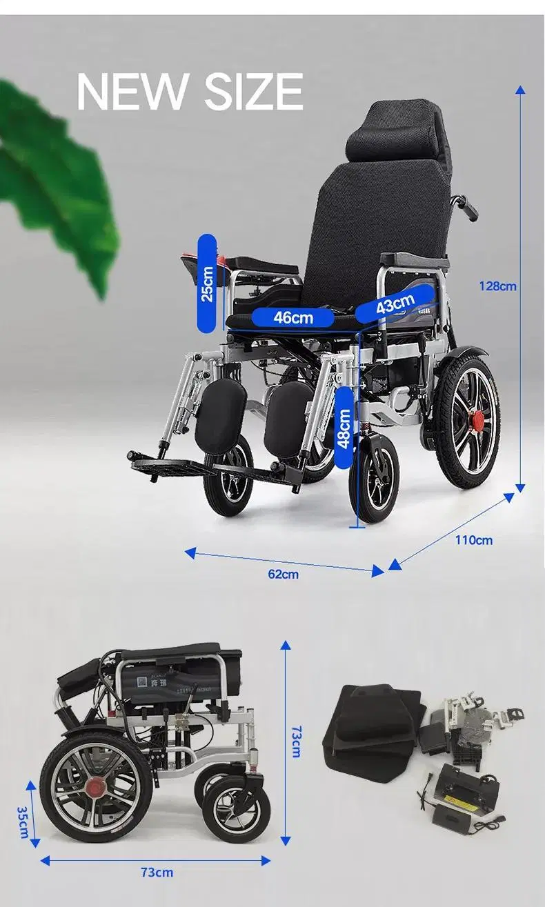 Multi-Color Folding Electric Wheelchair for The Elderly People Disabled Wheelchair