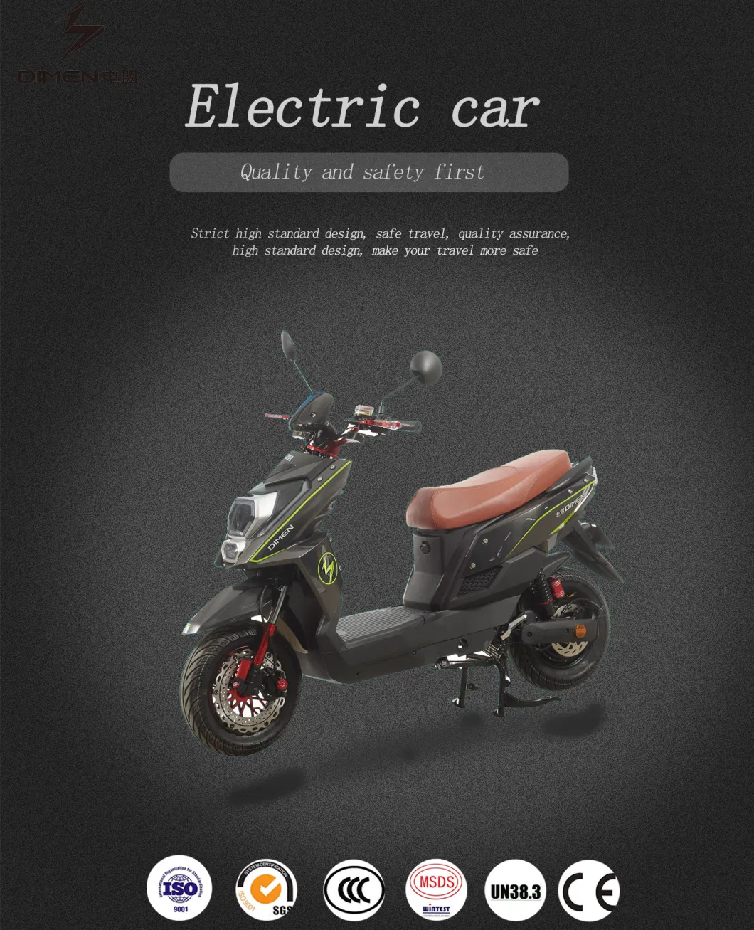 2023 Best Selling Lithium Battery Electric Scooter Adult Motorbike