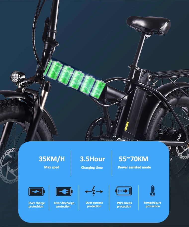 OEM 48V500W Electrical Bicycle E Folding Mountain Electric Bike 48V 500W E-Bike