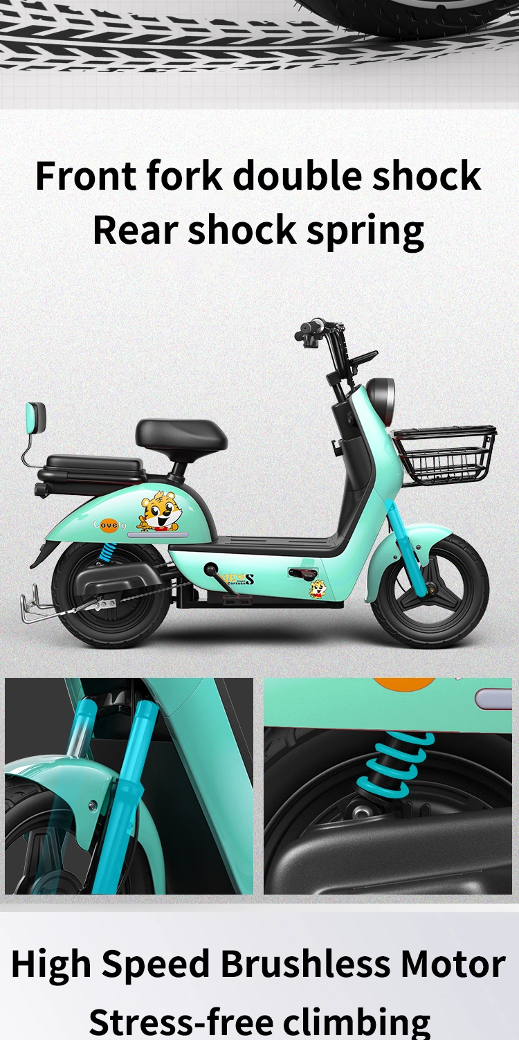 Factory Cheap Electric Scooter E Bike Lithium Battery Adult Electric Cargo Bike Golden Eagle Electric Bike 48V Two Seat 450W 14&quot;