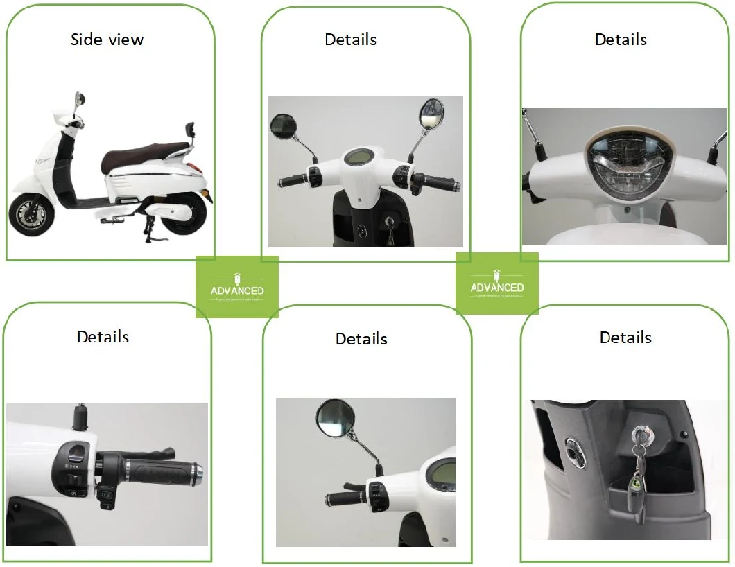 2023 Sell Well A9 Electric Motorcycle 2 Wheels Electric Scooter Electric Moped/Bicycles with Pedals