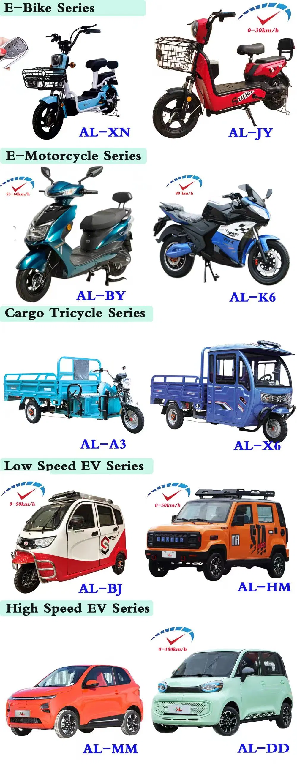 Electric and Solar Tricycle 1000W 1200W 1500W 1800W Electric Rickshaw for Sale