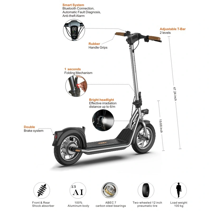 Scooter 36V E-Scooter for Adult Foldable Scooter Electric Scooter