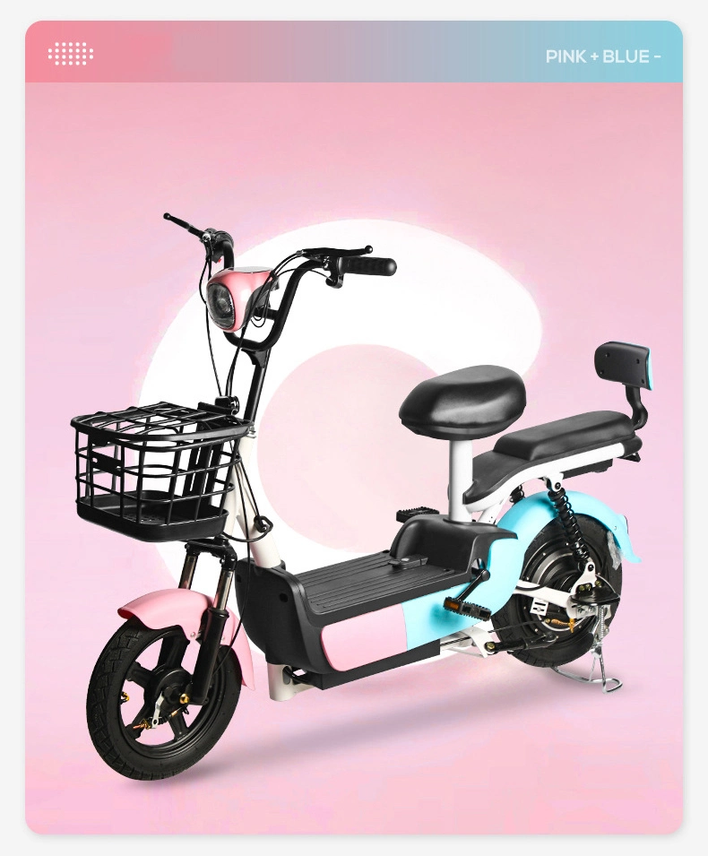 Tjhm-001K 350W 2 Wheel Electric Bike Scooter/Electric Moped with Pedals Motorcycle Electric Scooter