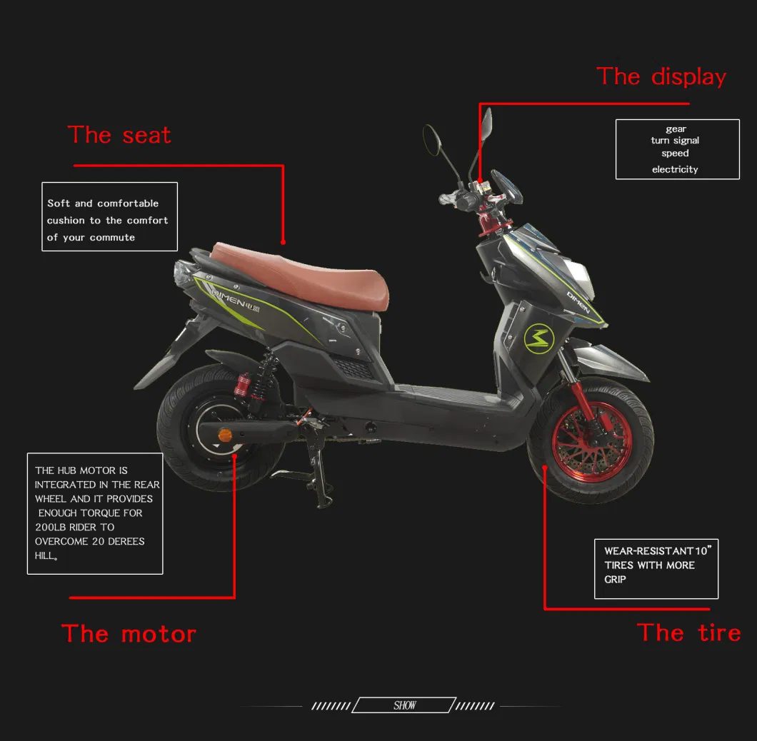 2023 Best Selling Lithium Battery Electric Scooter Adult Motorbike