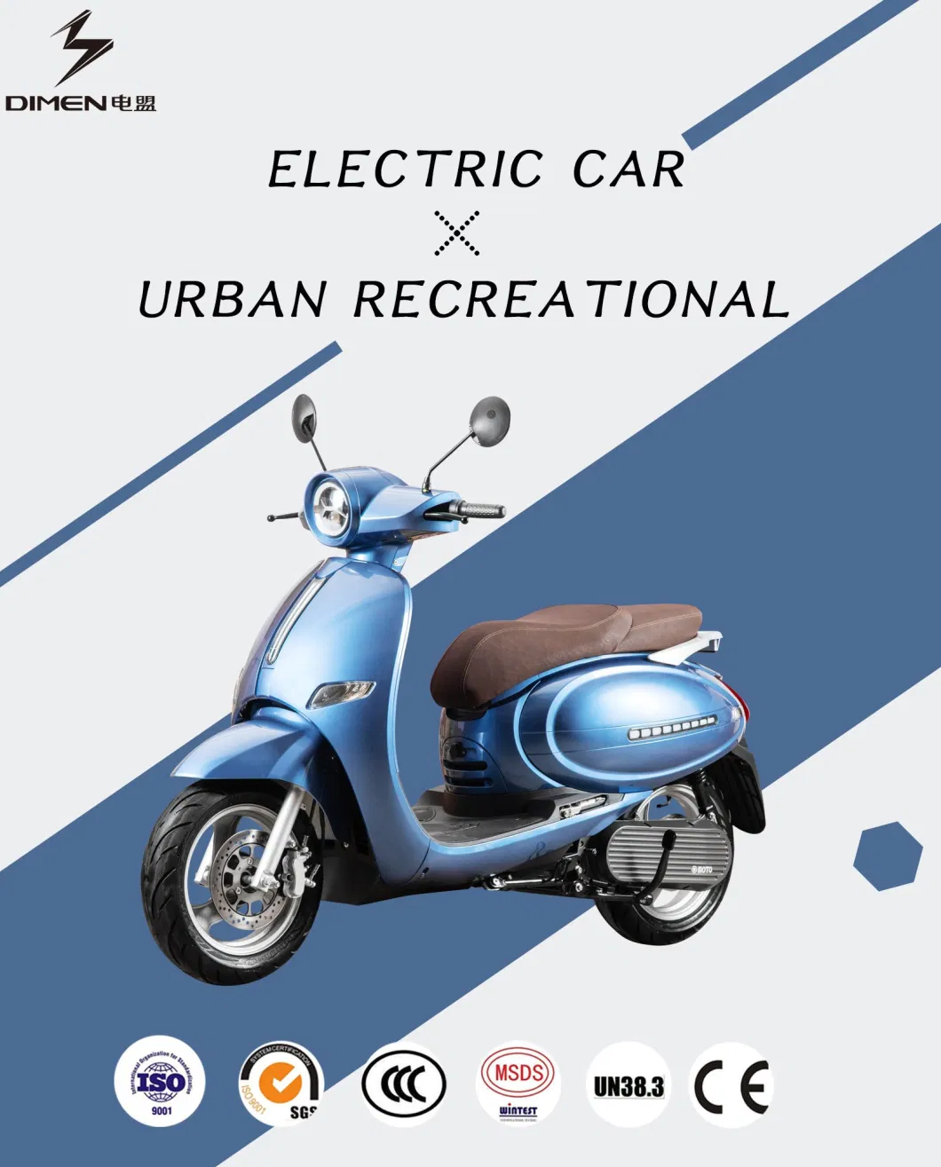 Electric Scooter City Bike Electric Car Ridder with Lithium Removable Battery