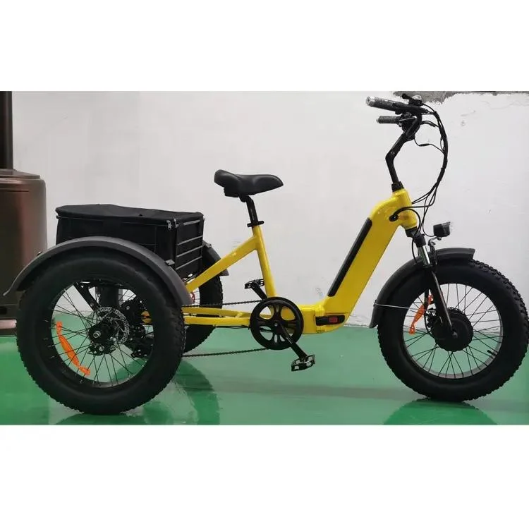 Yisenbikes Cheap Big Tyre Eldly Electric Tricycle Folding Bike on Sale 3 Wheel Beach Cruiser Scooter