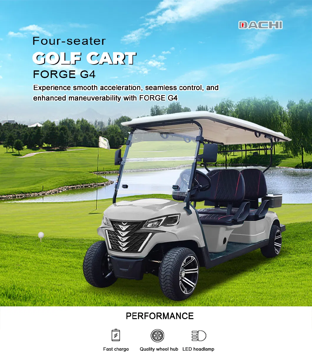Factory Price Lithium Battery Forge G4 Electric Golf Cart Golf Buggy 4 Seater