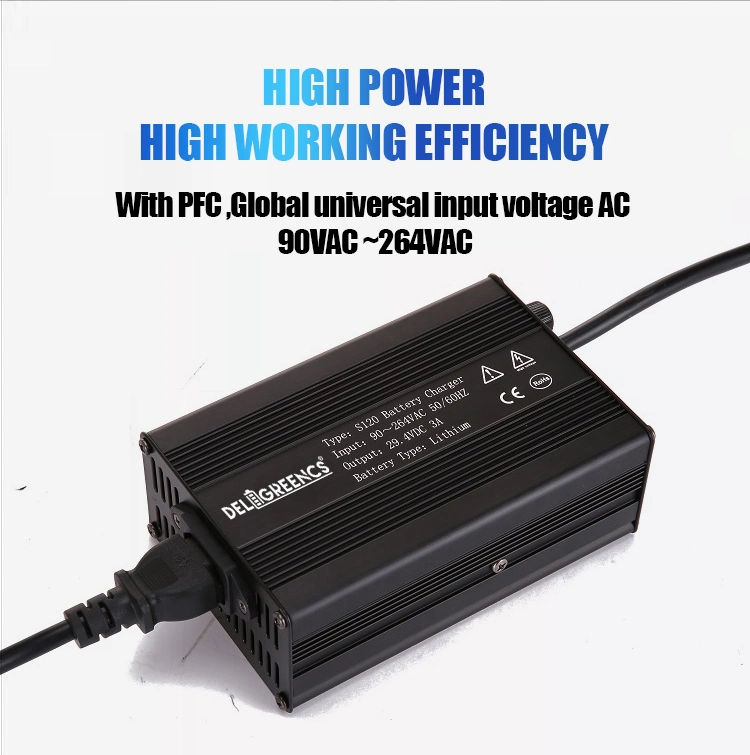 58.8V 14s Lithium Ion 24V 36V 48V 60V 72V 84V 8A E-Scooter E-Bike 12 Volt Lithium Battery Charger