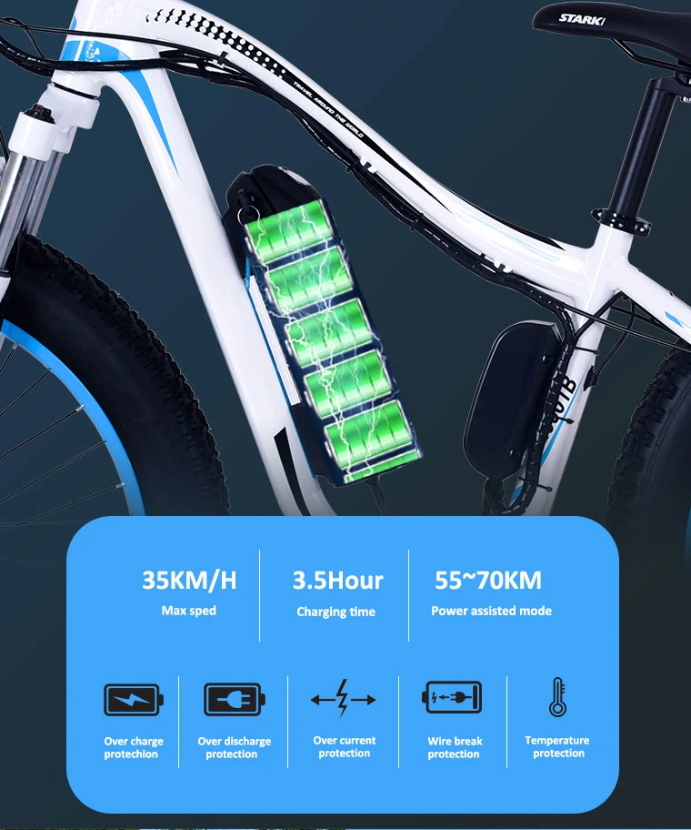 Hot Sale 21 Speed 25kph (Pedal+ accelerator) Electrical Mini Dirt Lithium Power Bicycle Motorcycle Bike