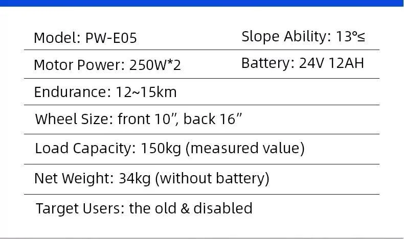 Multi-Color Folding Electric Wheelchair for The Elderly People Disabled Wheelchair