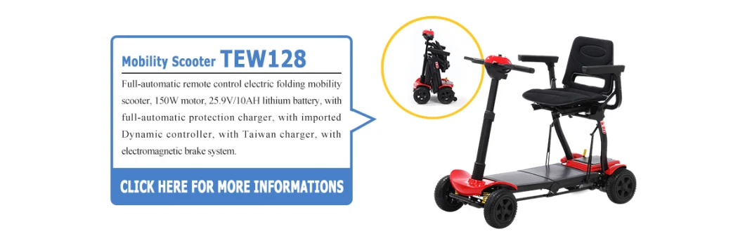 Medical Products 3 Wheel Daily 350W Brushless Motor Adult Folding Electric Motorcycle Luggage Scooter