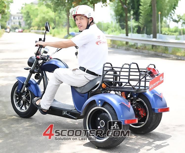 Wholesale Best Buy Cheap Price Electric Vehicle 3000W EEC Coc Dual Motor Trike Fat Tire City Coco Electro Chopper Three 3 Wheel Tricycle Scooter for Adults