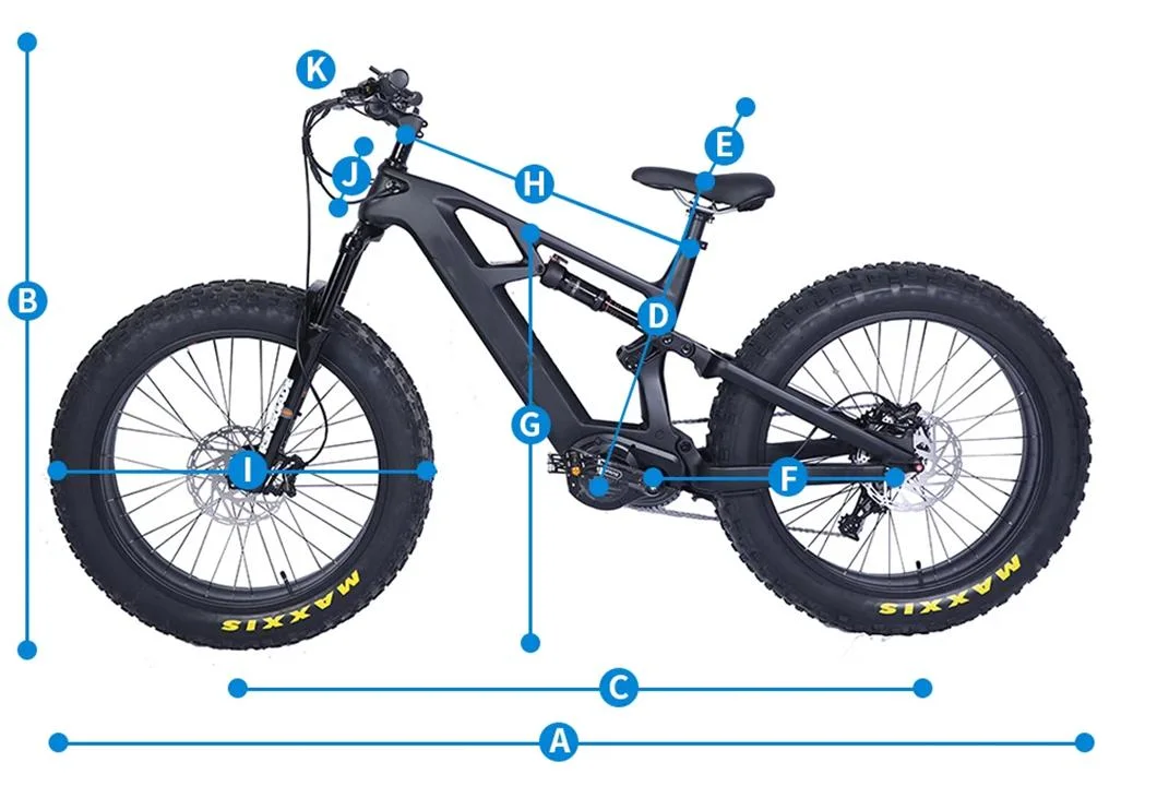 1000W Bafang Ultra M620 MID-Drive Ebike Carbon Fiber Fat Tire Electric Mountain Bike