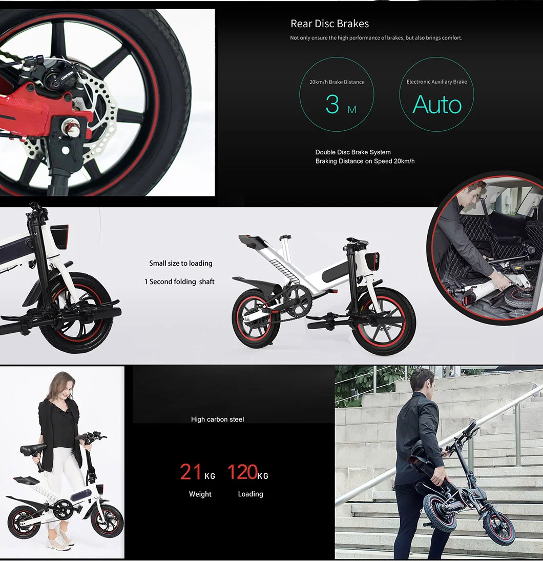 Chirrey 14 Inch Mini Folding Electric Bike