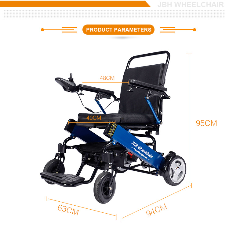 Portable Lightweight Folding Electric Wheelchair for Elderly People
