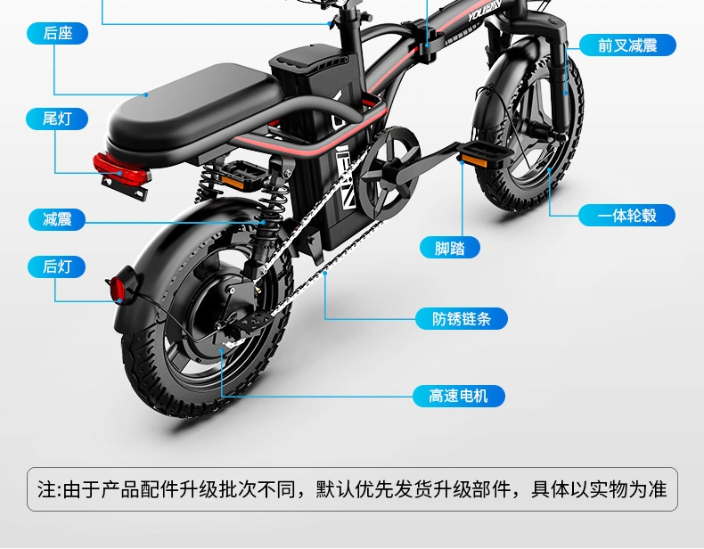 14 Inch Long Range Foldable Electrical Bike for Adult with Li-ion Battery