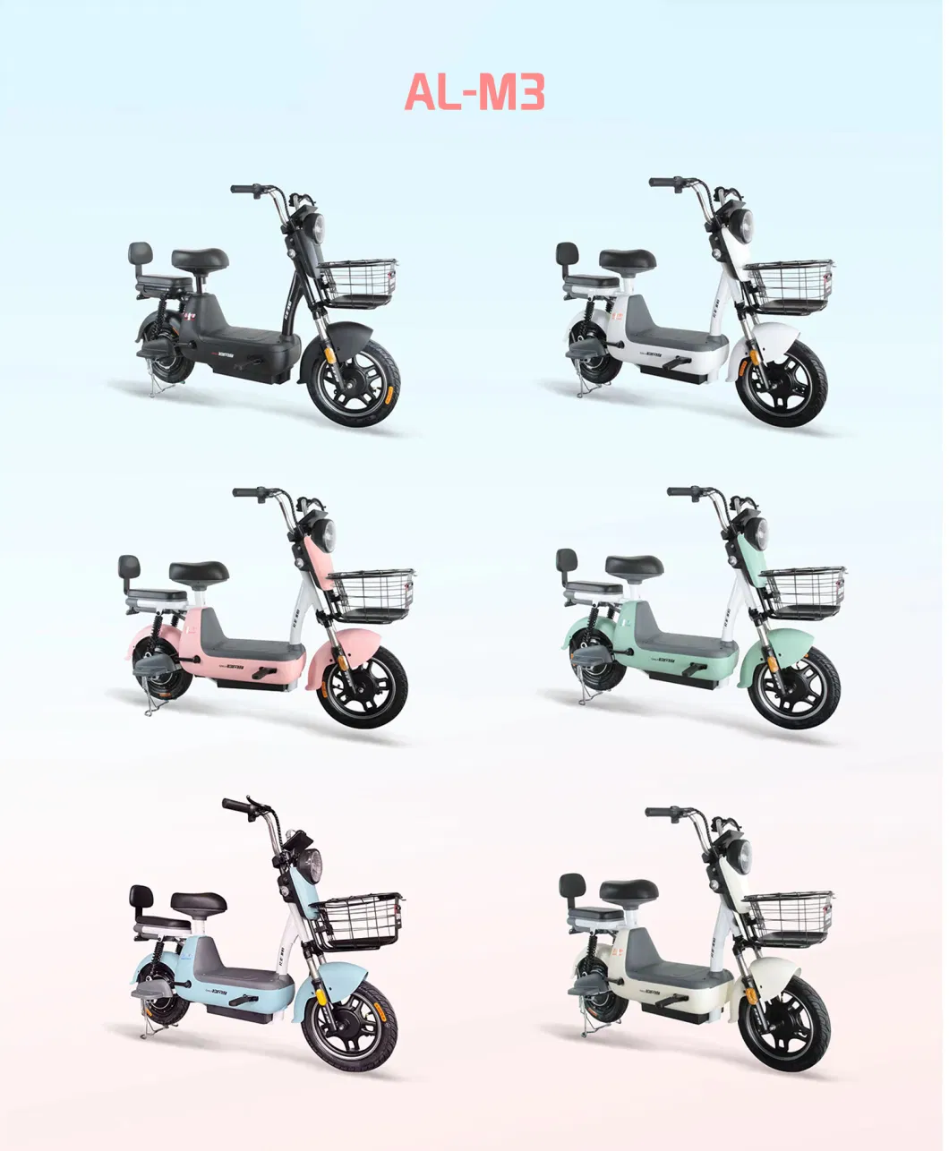 China New Type Electric Scooter 2 Seater 48V 350W Electric City Bike EV Bike E Cycle Electric Bicycle Without Battery