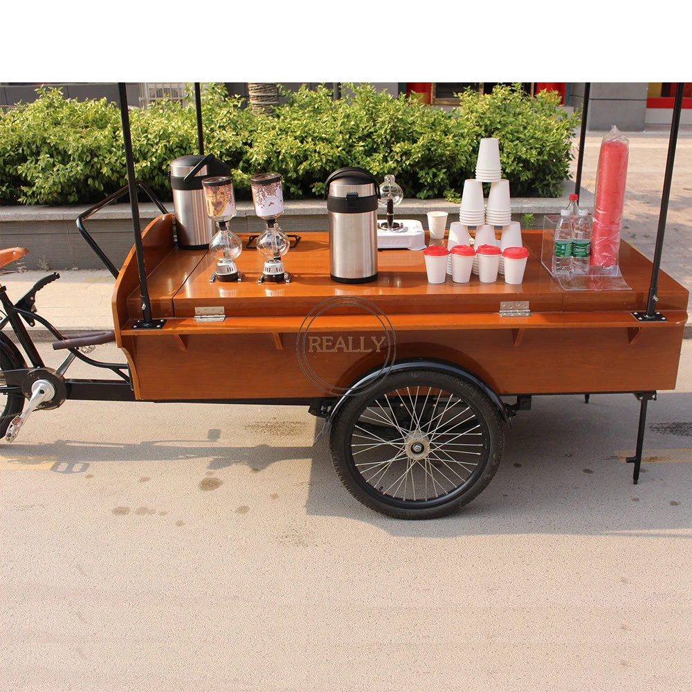 2022 Retro Coffee Cargo Bike Mobile Business Vending Food Carts Electric Adults Tricycle
