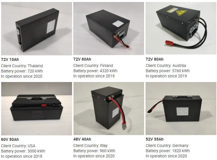 Motor Battery 30ah 60V 1800W 72V 50ah Electric Motorcycle Battery Pack for Electric Vehicle Conversion Kit