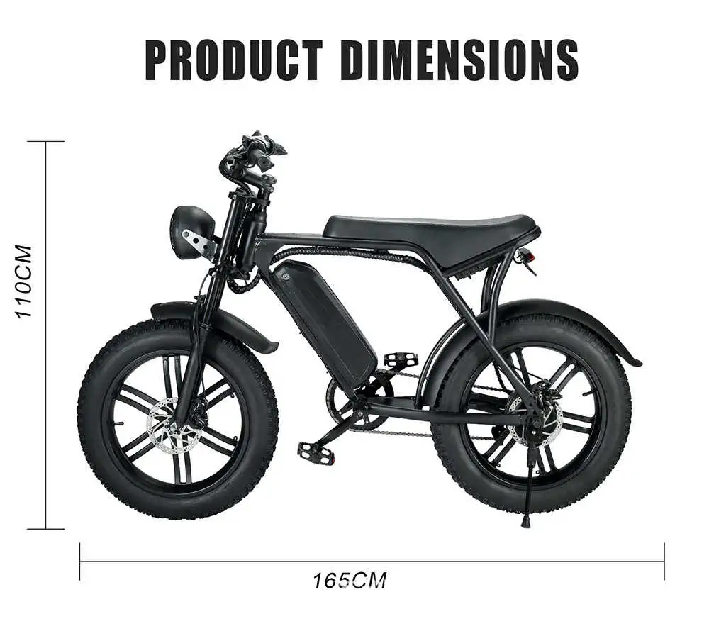 1000W Dual Drive Electric Snowmobile Beach Variable Speed E Bikes Electric Mountain Bicycle Electric Bikes