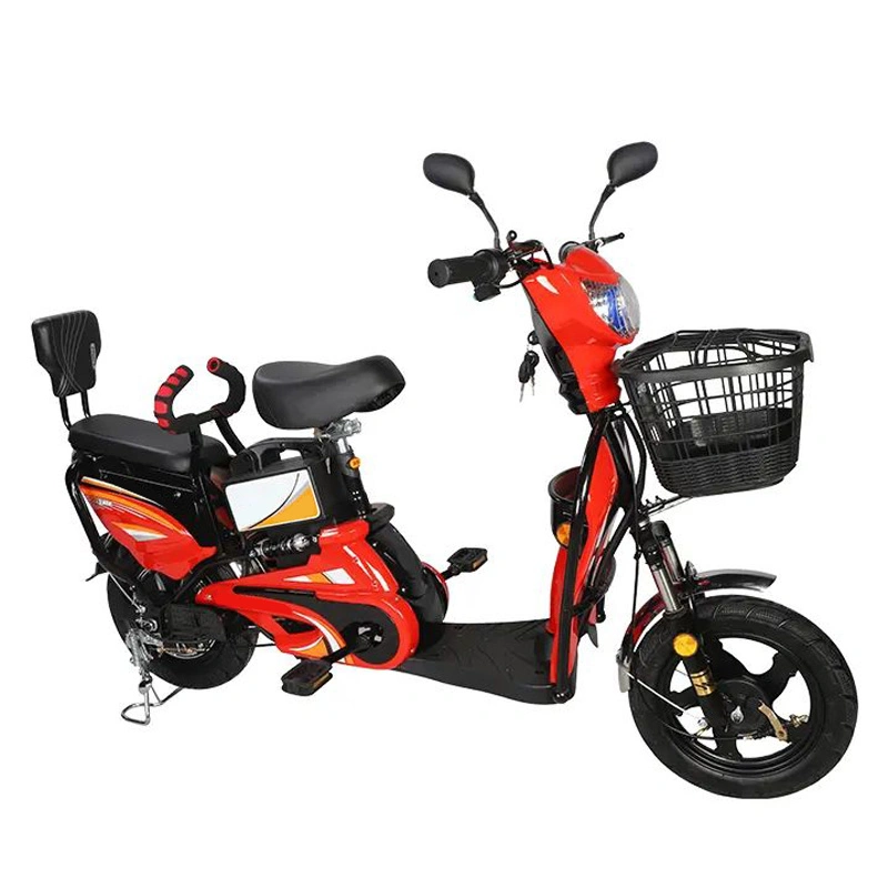 New Adult Electric Bike 35km/H 2 Seats with Basket E Scooter