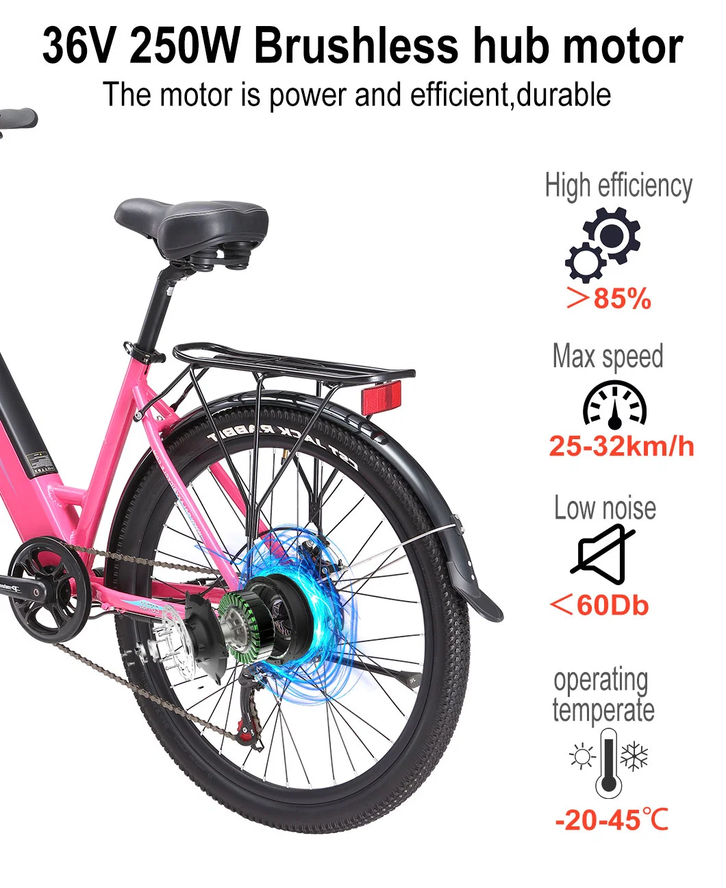 High Performance Bicicleta Electrica Hybrid Electric City Bike