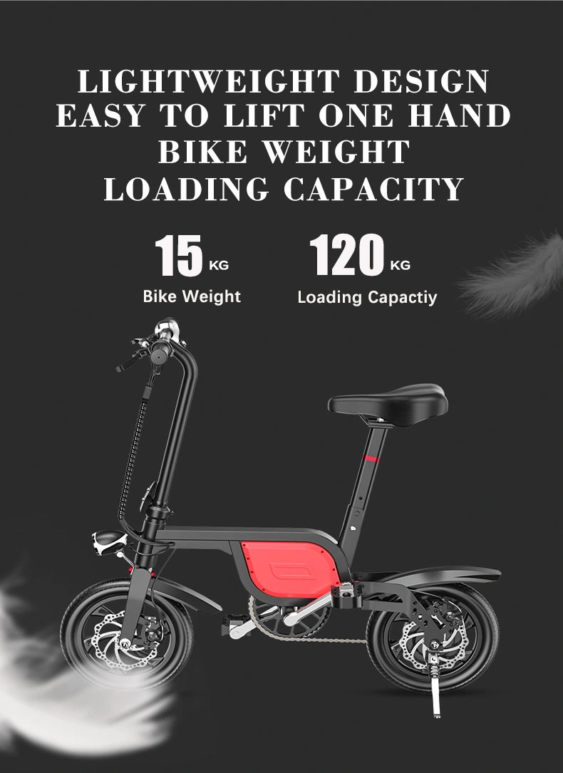 Convenient 12inch Electric Moped Sepeda Listrik Motor Adult Scooter Substitute Bike Quick and Easy in Outdoor Mini Bikes