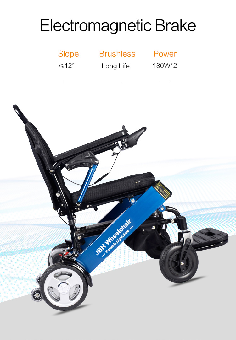 Portable Lightweight Folding Electric Wheelchair for Elderly People